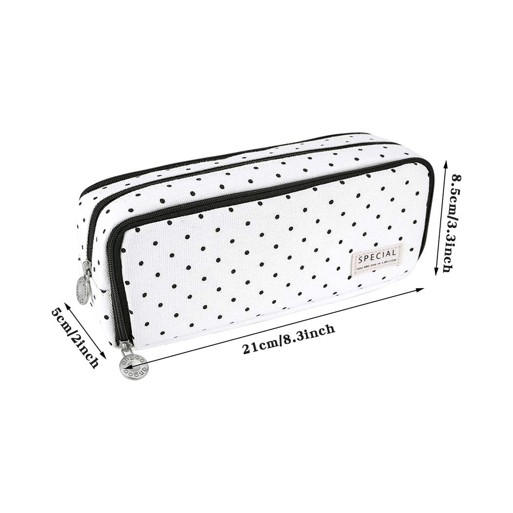 iSuperb Large Pencil Case Big Capacity Pencil Pouch 3 Compartments Pen Bag Canvas Marker Pen Bag