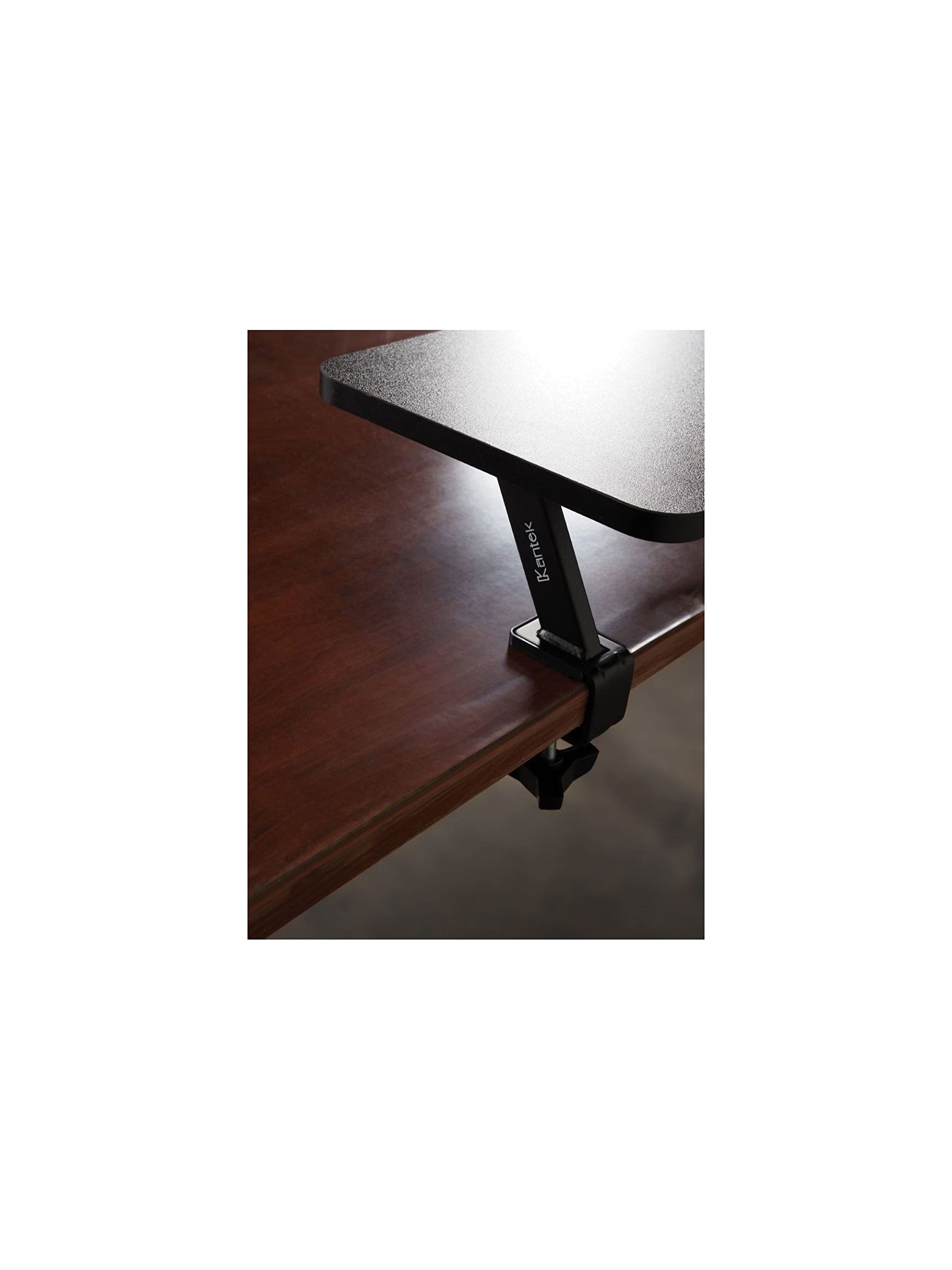 Kantek Ergonomic Mounted Computer Monitor Riser Stand, Floating Desk Shelf, Clamp On Base, 25.6" X