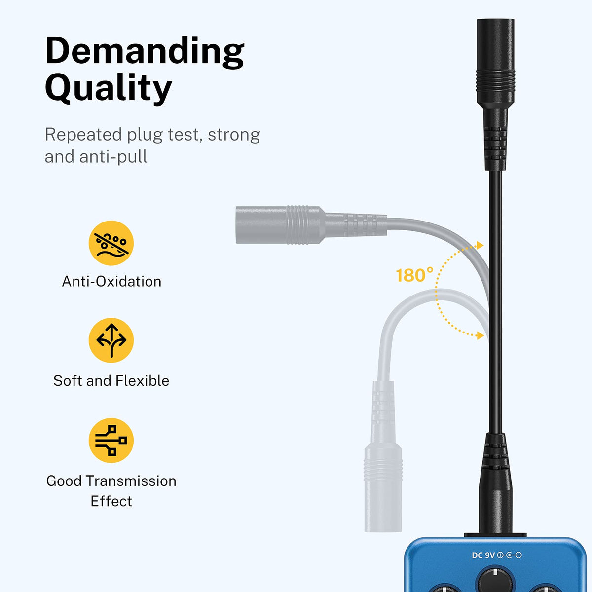 Donner DPA-100 9V DC 1A Power Supply Adapter for Keyboards & Guitar Pedals
