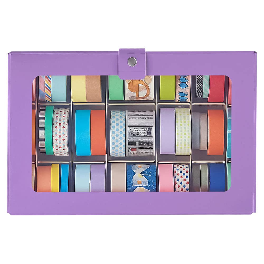 Lihit Lab A698-10 Maste Storage with Dividers, Collection Case, Purple