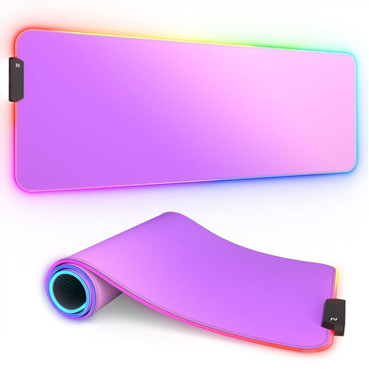 ITNRSIIET RGB Gaming Mouse Pad, Full Desk XL Extended Large Gaming Mousepad, 12 Lighting Modes 30%