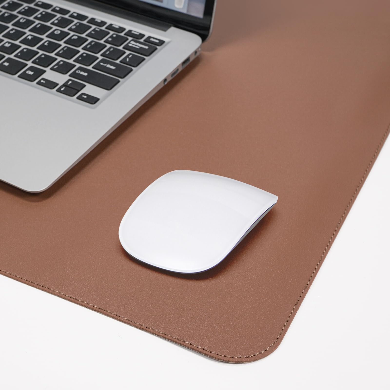 AFIING Cork Desk Mat 47" x 23.6", Dual-Sided Natural Cork & PU Leather Desk Pad, Non-Slip