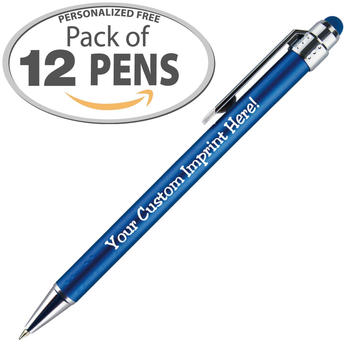 Personalized Pens with Stylus Tip -Bright Vibes- Click action - Custom - Black writing - Printed