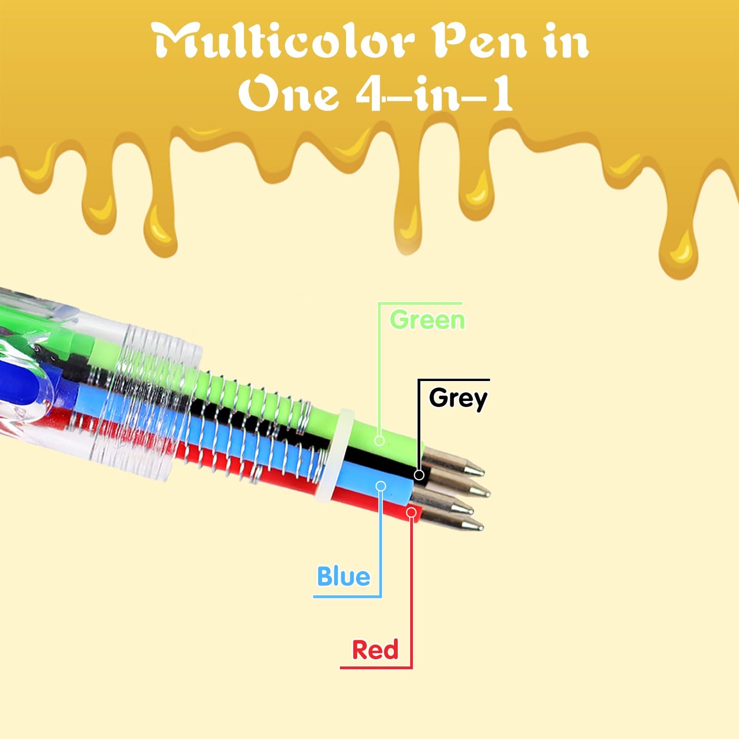 35 Pcs Mini Multicolor Pens in One 4-in-1 Fun Pens for Kids Party Favors