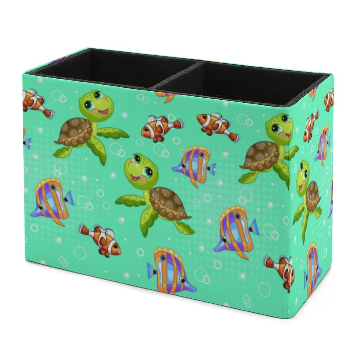 Niapessel Pencil Holder for Desk, Tropical Fish And Turtle Pen Holder Storage Desktop Pen Organizer
