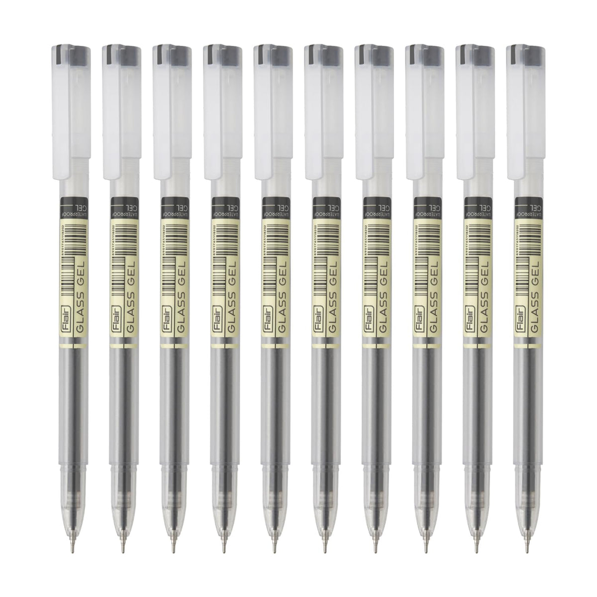 Flair Glass 0.6 mm Gel Pen | Water Proof Ink For Smooth Flow System | Low-Viscosity Ink For Smudge