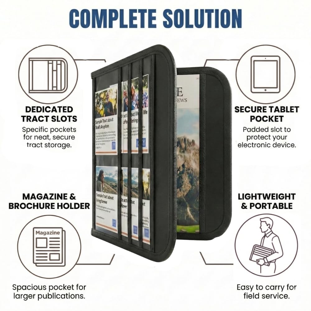 JW Tract Holders for Ministry 2026, JW Field Service Supplies, Magazine Bag