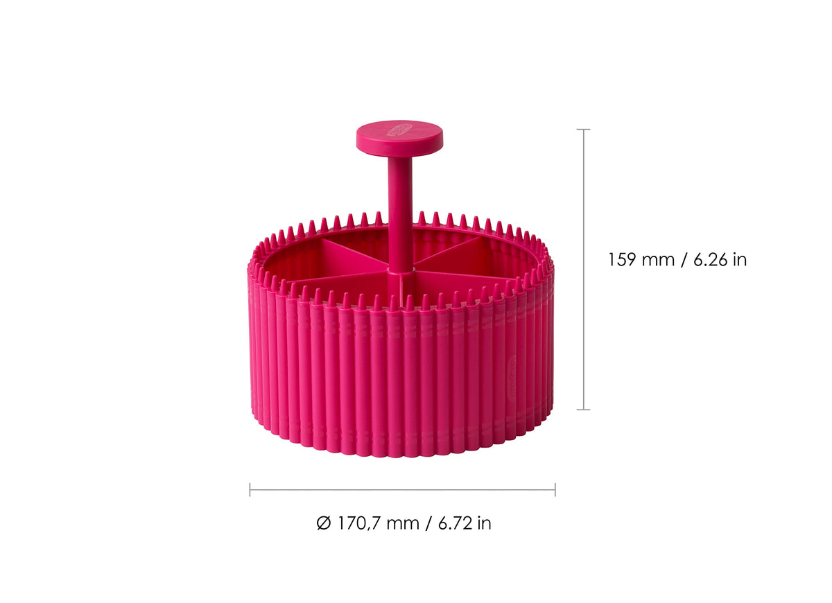 Crayola Round Storage Organizer - Creative Kids Desk Organizer with 5 Sections for Storing Pens