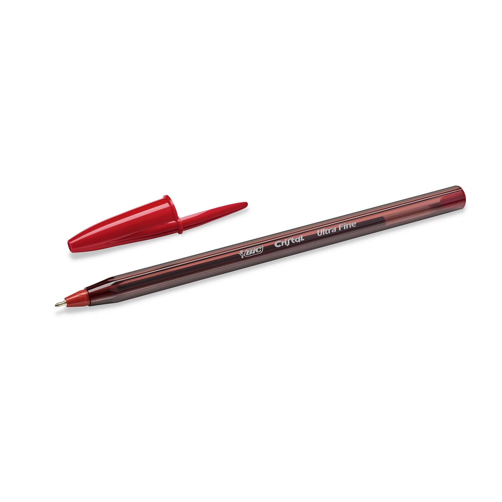 Bic Crystal Exact Fine Point Pens (0.7 mm) - Red, Box of 20
