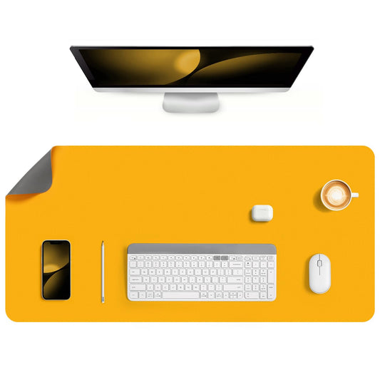 Jumdast Dual Sided Desk Pad Faux Leather Desk Mat Large Mouse Pad