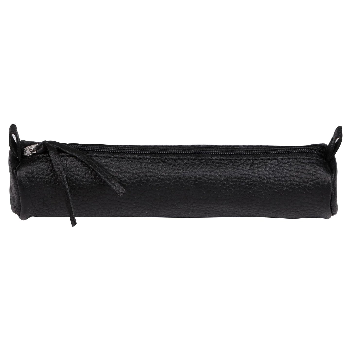 Clairefontaine - Ref 8327C - Used Leather Small Round Pencil Case - 3.5 x 18cm in Size - Suitable