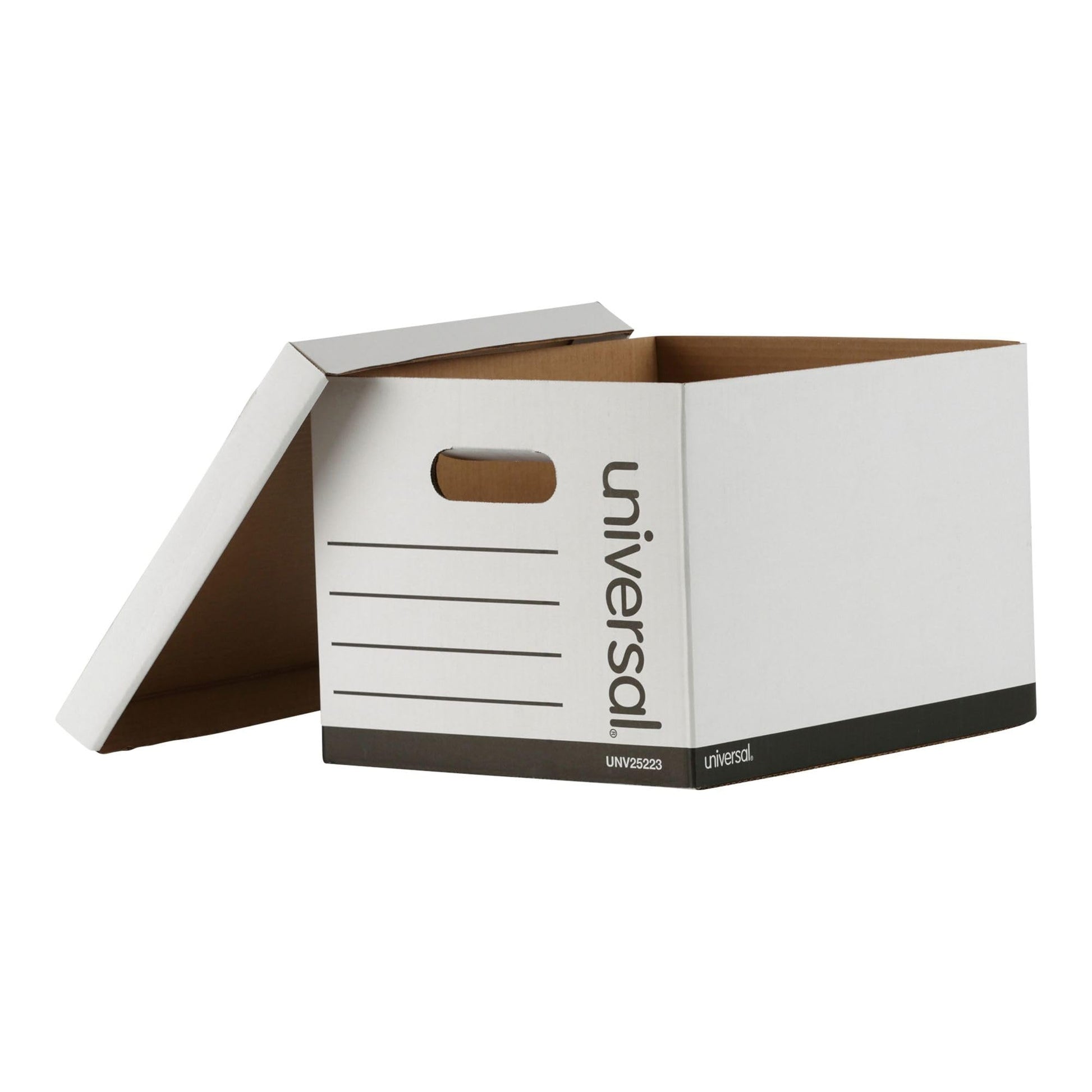 Universal Basic-Duty Economy Record Storage Boxes, 12 Pack, Letter/Legal Files, 12" x 15" x 10"