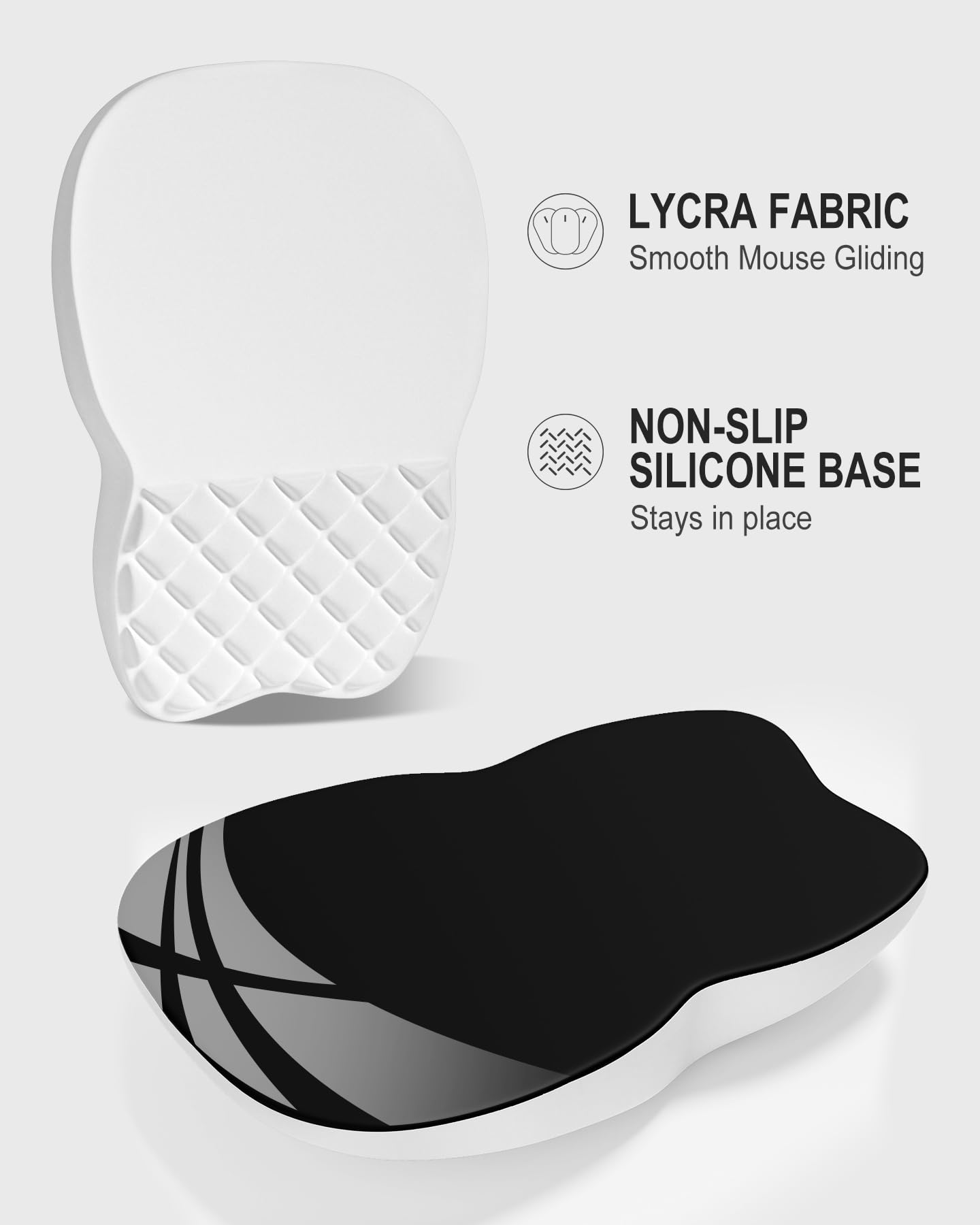 Auhoahsil Ergonomic Mouse Pad with Wrist Rest, Comfortable Slope Computer Mouse Mat with Wrist