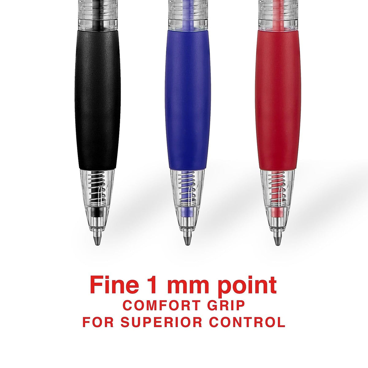 Staples Retractable Ballpoint Pens, Medium 1.0mm, Assorted Ink, 50-Pk