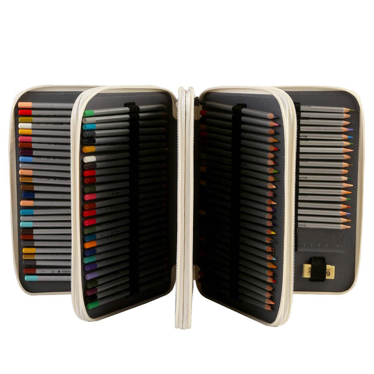 Lbxgap 200 Slots Colored Pencil Case Organizer, 4 Layer Bag