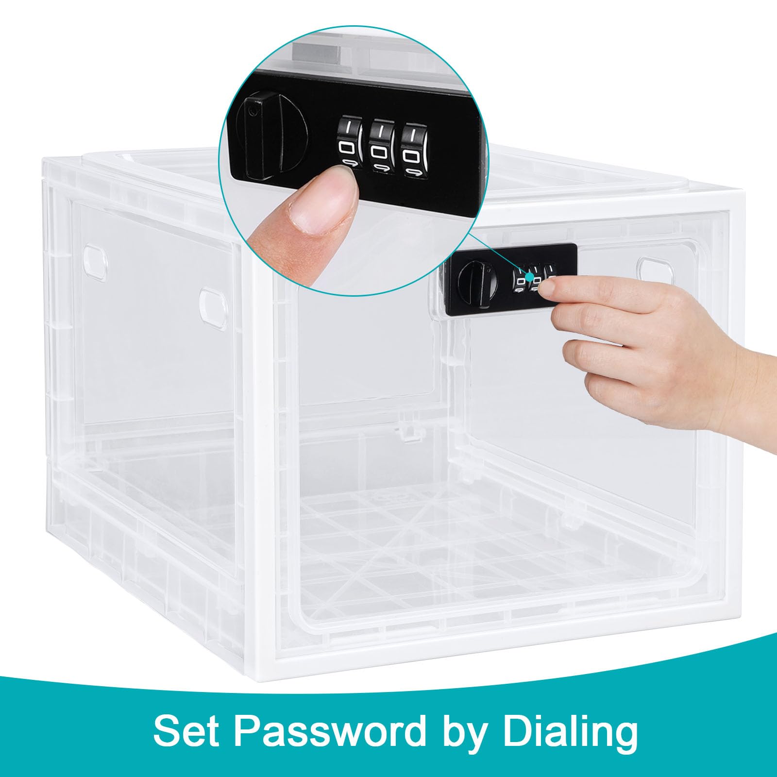 Lalifebuss Combination Lock Boxes for Personal Items, Lockable Storage Box for Office