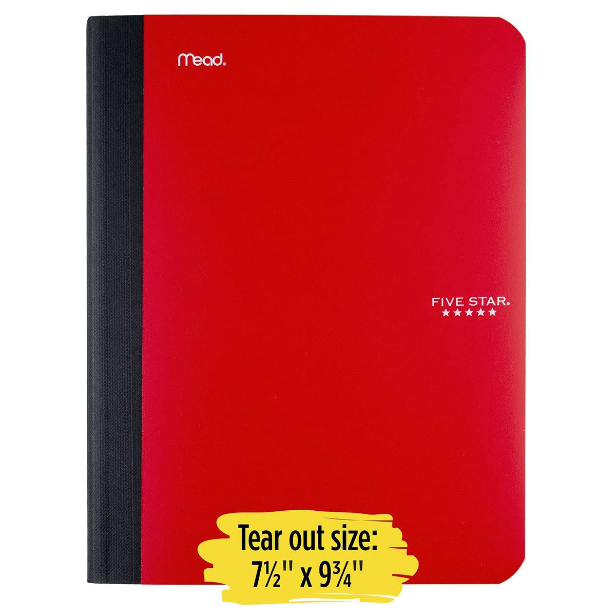 Five Star Composition Book, Notebook, College Ruled Paper, 100 Sheets, 9-1/2" x 7-1/2", Comp Book