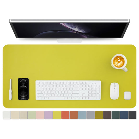 HOMIEAZICOZI Leather Desk Mat - Non-Slip PU Pad for Office and Home Organization Accessories Ideal