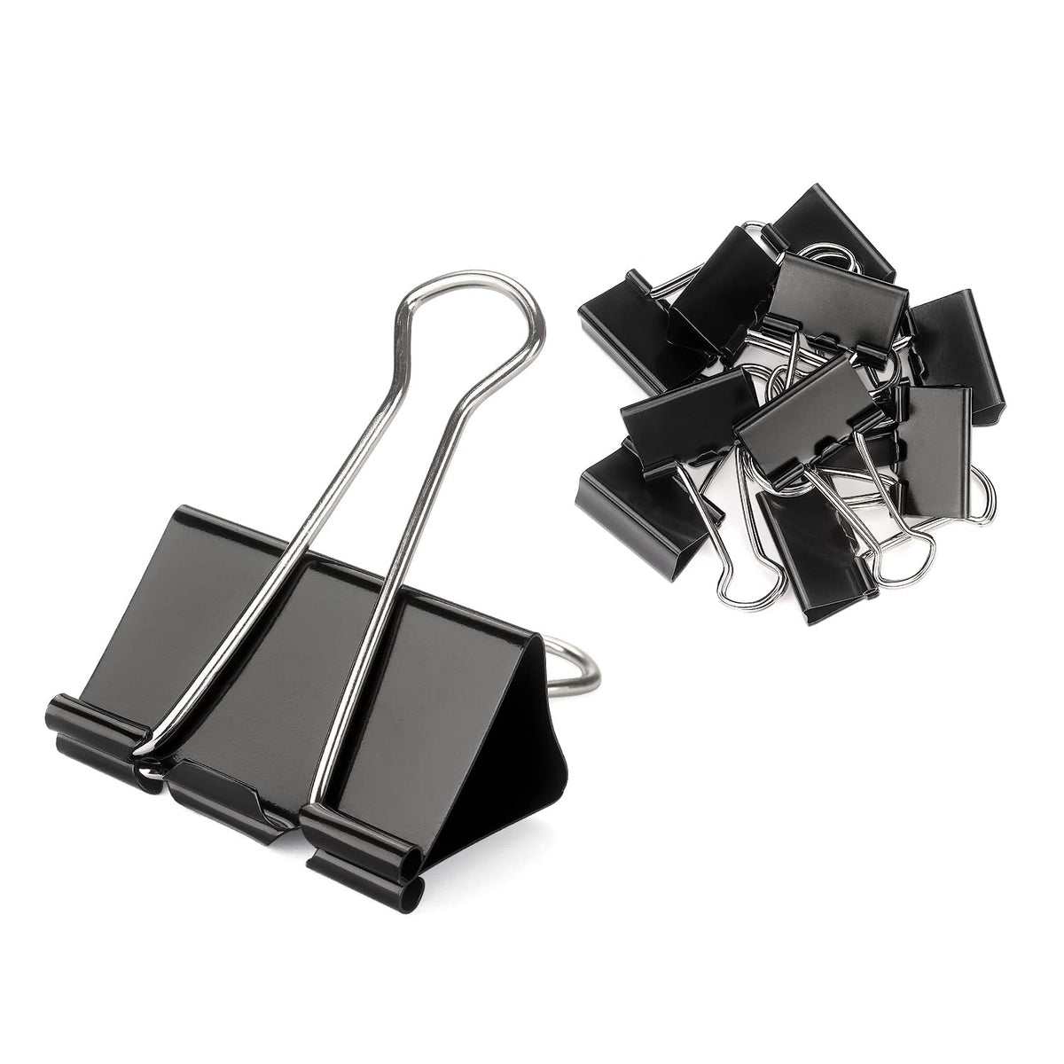 ZZTX 36 Pack Binder Clips 1.0 Inches Black
