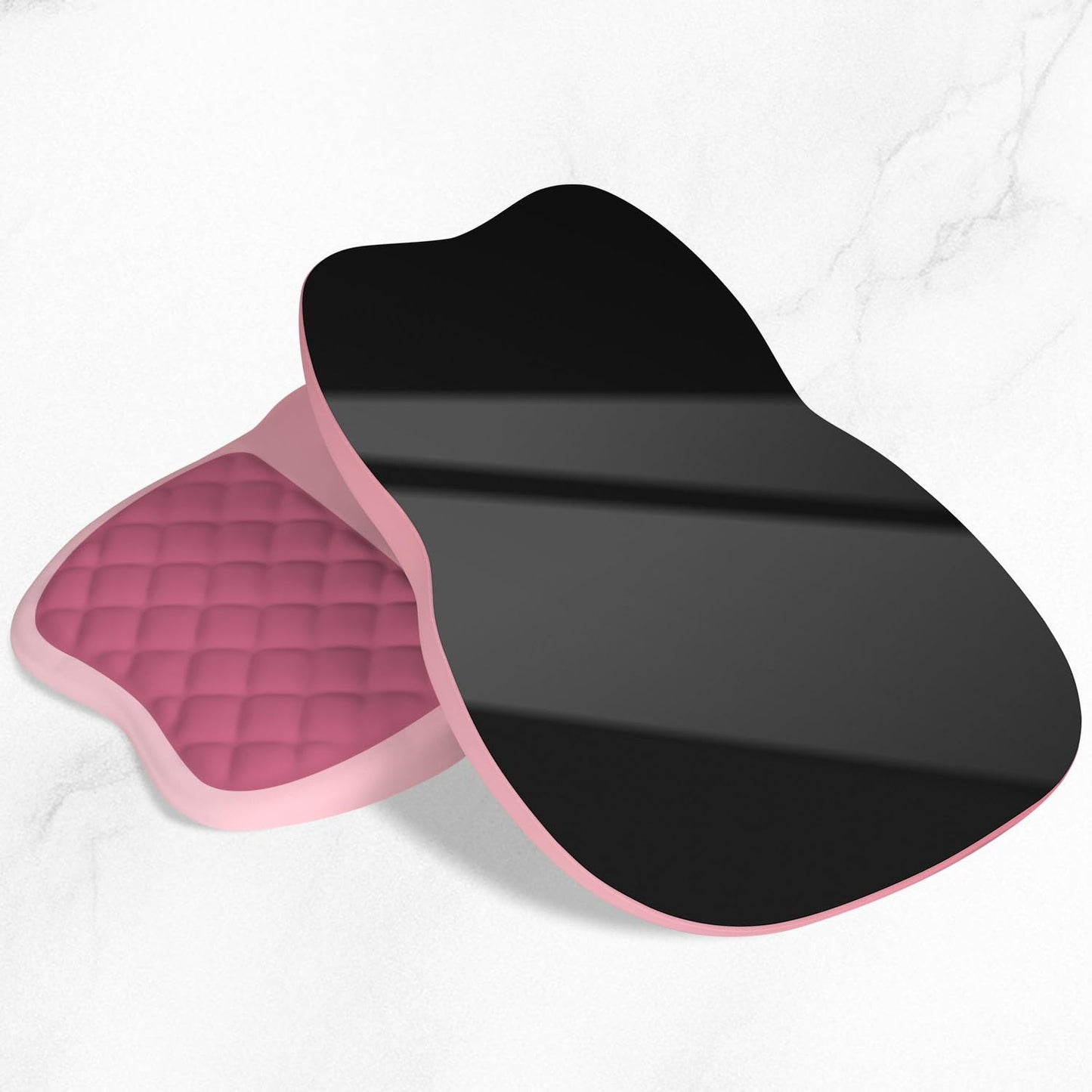 ITNRSIIET Ergonomic Mouse Pad Wrist Support with Memory Foam Massage Bulge & Non-Slip PU Base