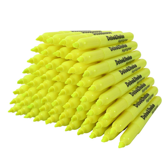 Dabo&Shobo Yellow highlighter, 60 Pack -bright color, chisel tip, for Adults Highlighting in the