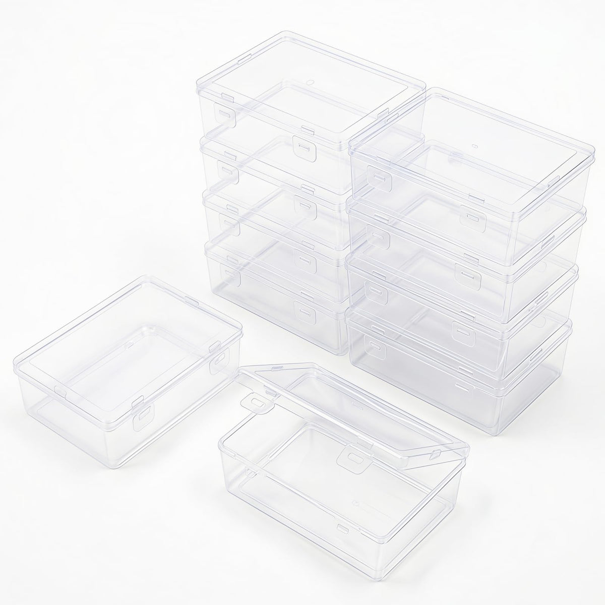 Thintinick Rectangular Clear Plastic Storage Containers, 5x3.46x1.69in