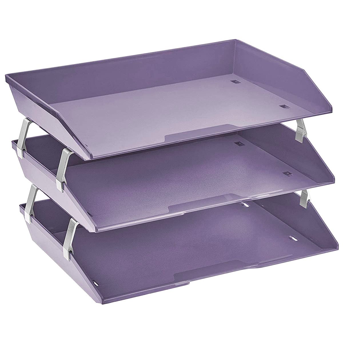 Acrimet Facility 3 Tier Letter Tray, Side Load, Letter Size/A4, Desktop File Organizer, Plastic