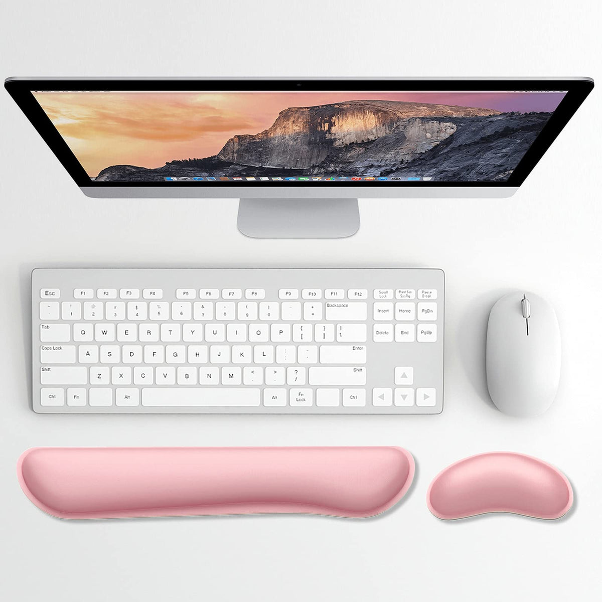 Dapesuom Enlarge Keyboard Wrist Rest, Memory Foam Wrist Cushion for Desk Mats Support, Cute Typing