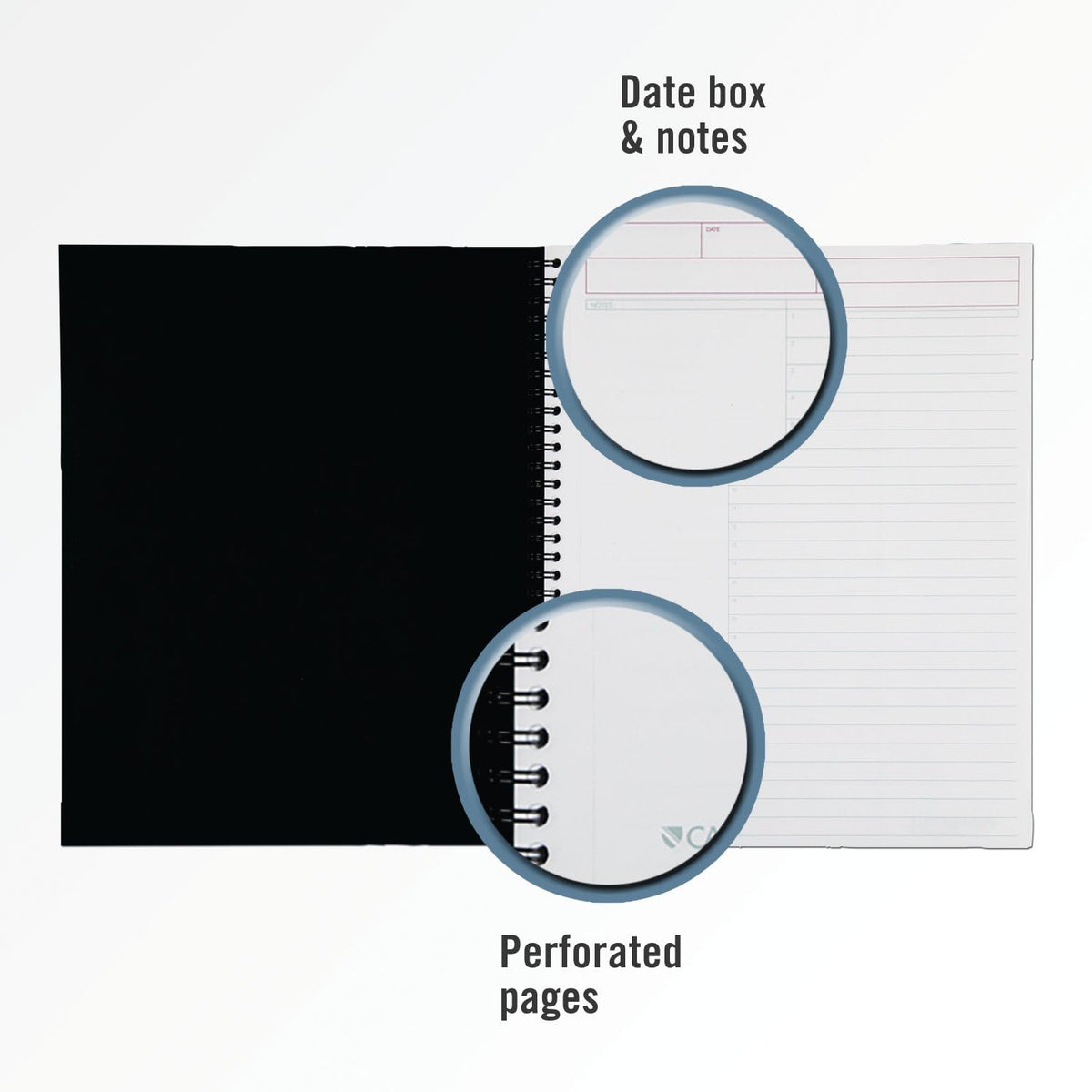 Cambridge Business Notebook, Action Planner, Legal Ruled Paper, 8-1/2" x 11", 80 Sheets, Flexible