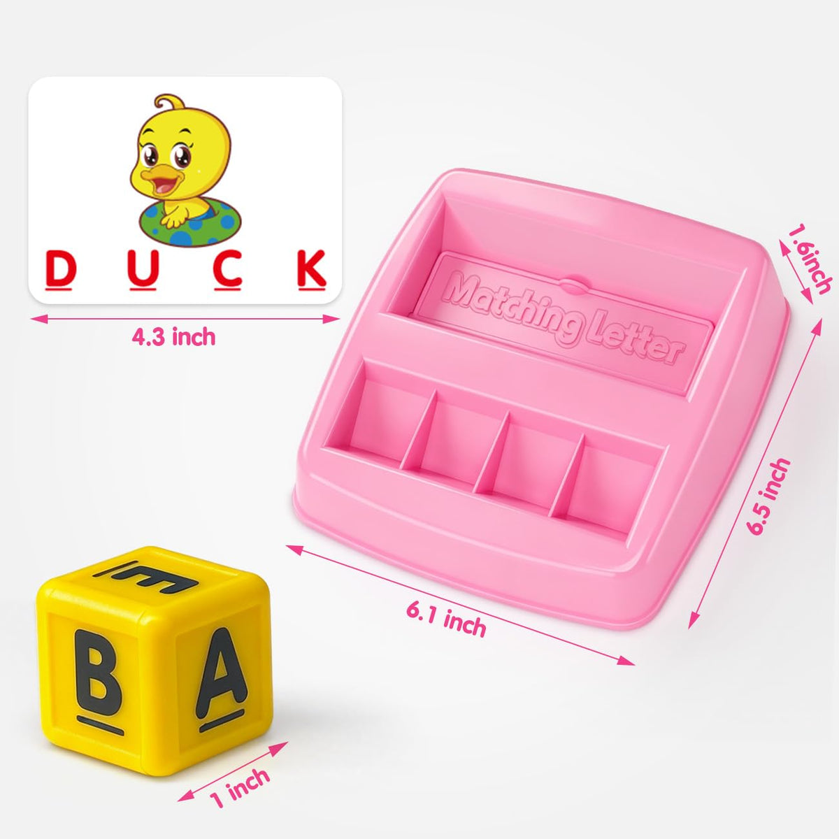 NARRIO Educational Toys for 3 4 5 Year Old Girl, Matching Letter Game Puzzles for Kids Ages 4-6