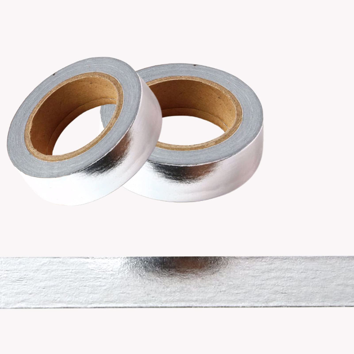 CIAJIE Foil Washi Tape,2 Rolls 5/8" x 393 inches(15mm*10M) Washi Tape, Masking Tape Craft Supplies