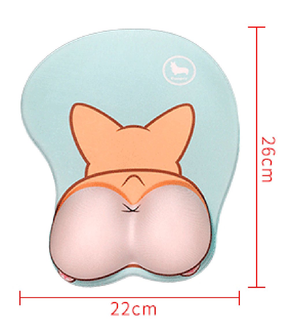 3D Corgi Mouse Pad Shape Silicone Mouse Pad Mouse Mat