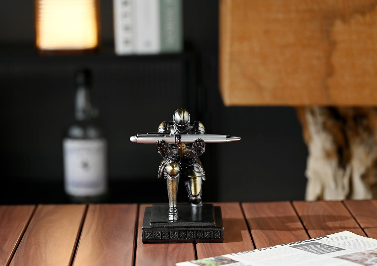 Amoysanli Knight Pen Holder Desk Organizers and Accessories as Gift Iron