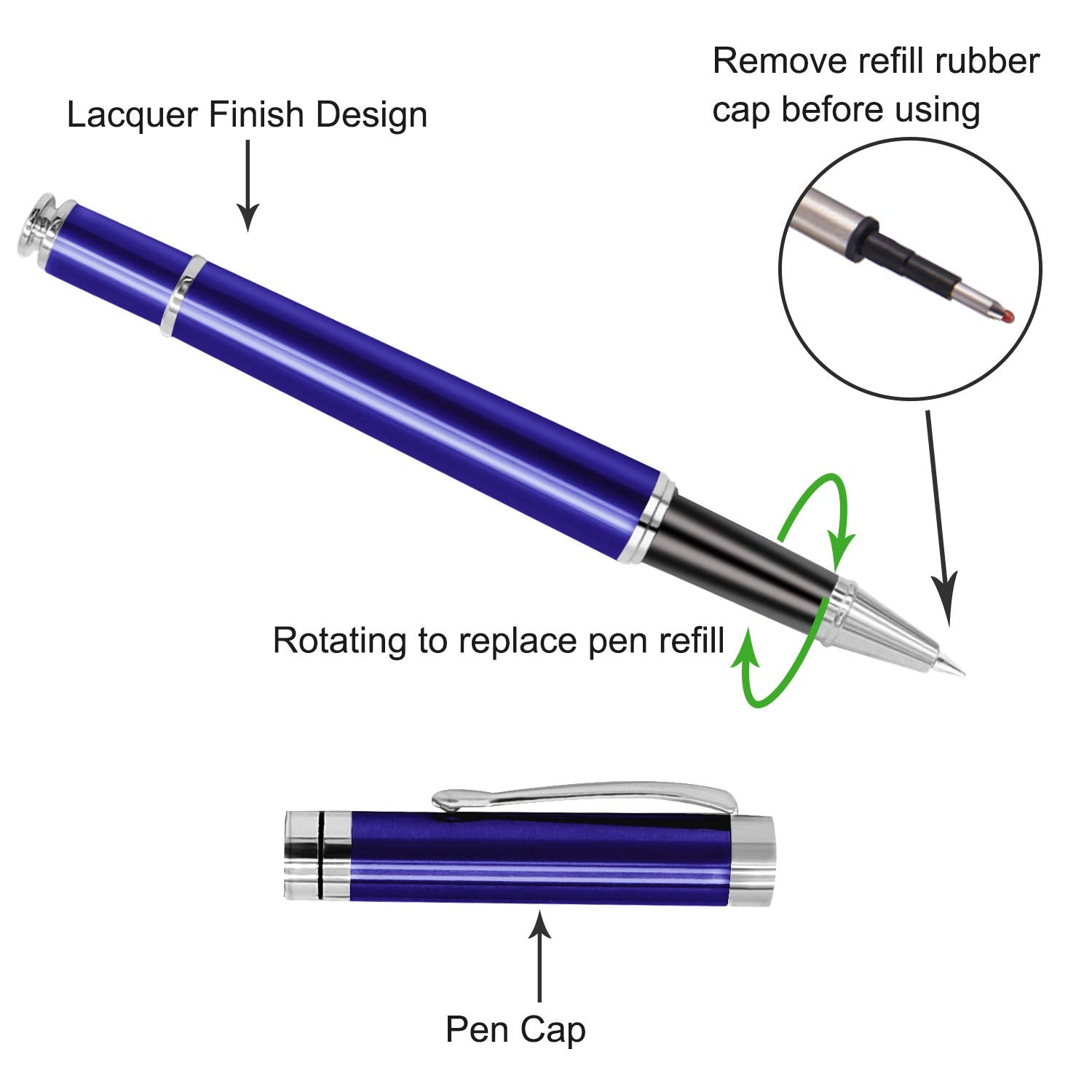 Aolun Personalized Pens,Custom Engraved Pen with Your Name Or Message,Refillable Medium
