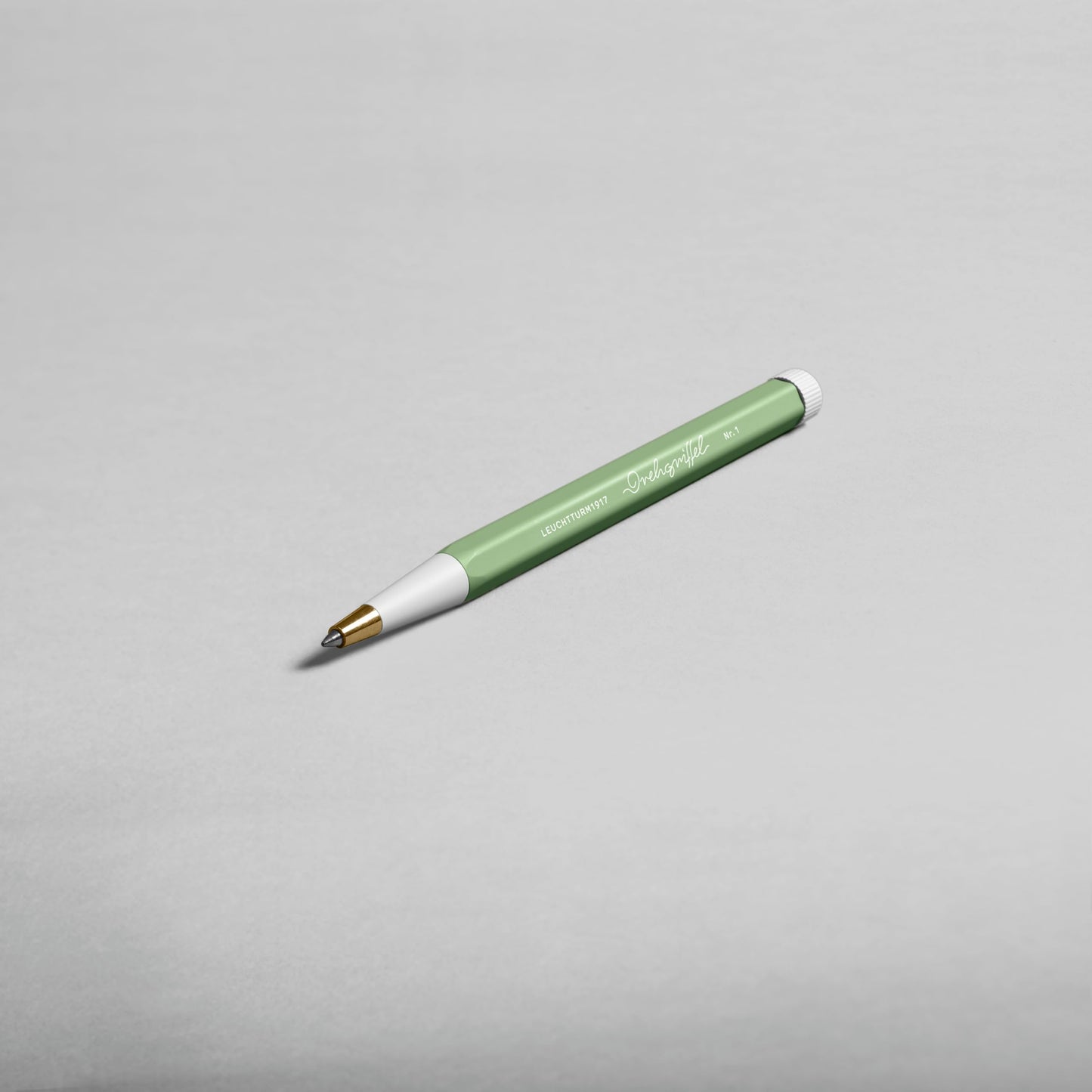 LEUCHTTURM1917 - Drehgriffel Writing Pen (Sage) - Ballpoint Pen with Royal Blue Ink Included