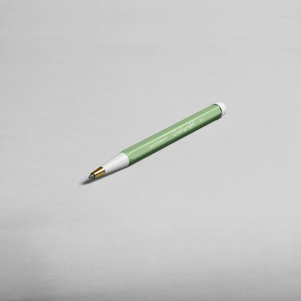 LEUCHTTURM1917 - Drehgriffel Writing Pen (Sage) - Ballpoint Pen with Royal Blue Ink Included