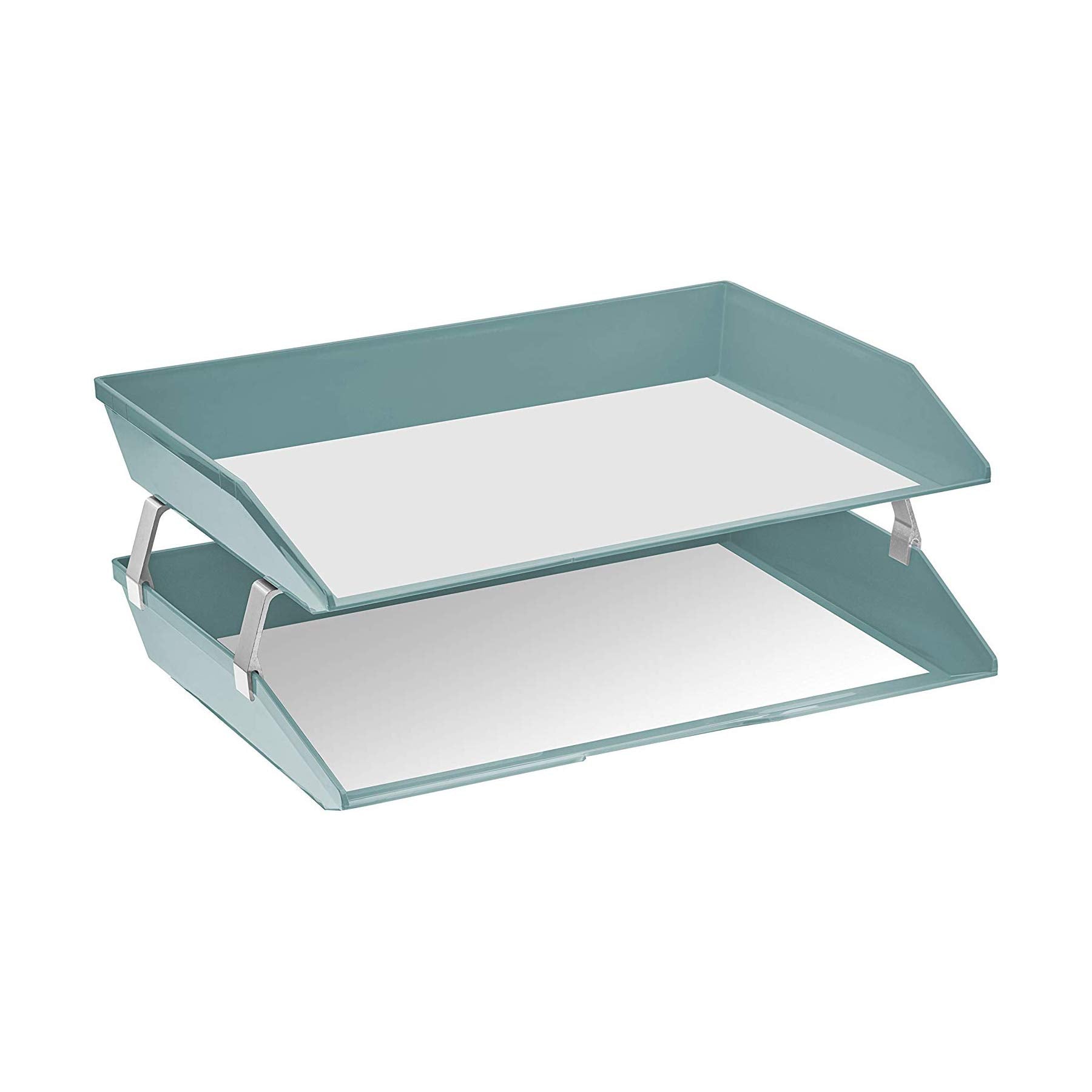 Acrimet Facility 2 Tier Letter Tray, Side Load, Letter Size/A4, Desktop File Organizer, Plastic