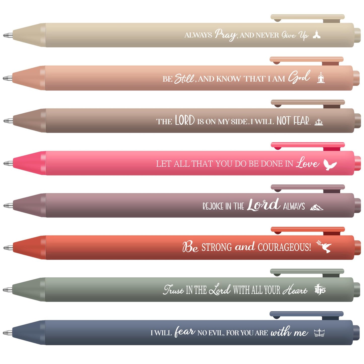 Sayglossy 80 Pcs Bible Verse Pens Christian Ballpoint Pens Inspirational Quotes Writing Tool Small