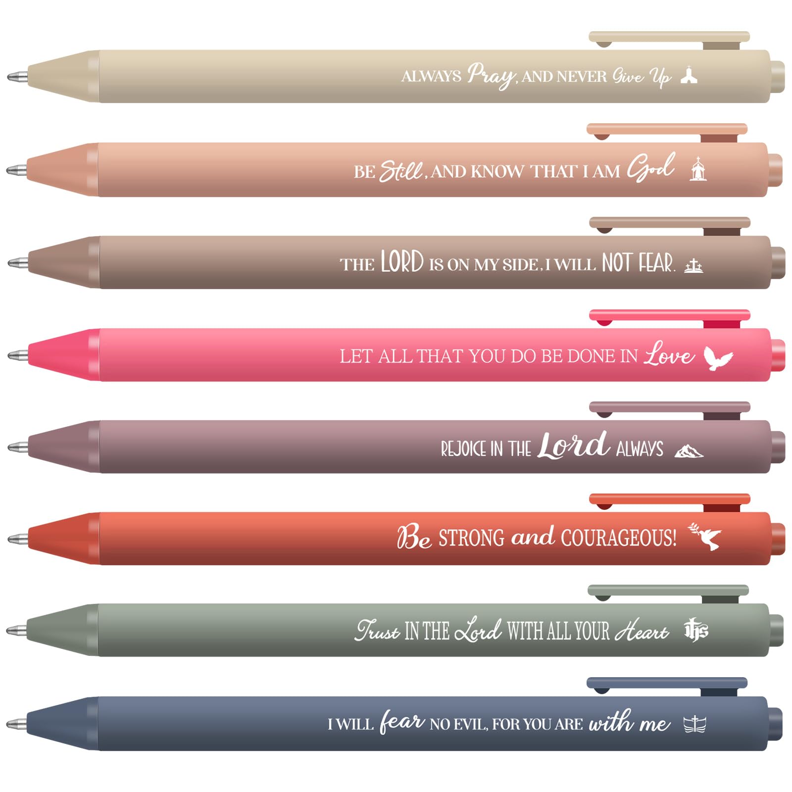 Sayglossy 80 Pcs Bible Verse Pens Christian Ballpoint Pens Inspirational Quotes Writing Tool Small