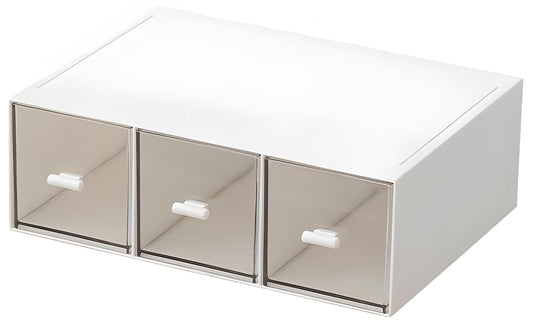 Desk Drawer Organizer, Stackable Storage Drawers, Plastic Compact Desk Storage Box Great for Office