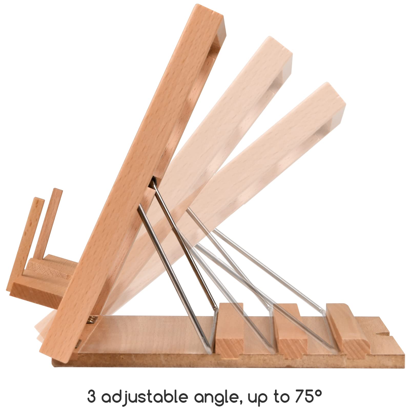 MEEDEN Book Stand with Page Holder Clips: 13.39" x 9.25" Cookbook Holders