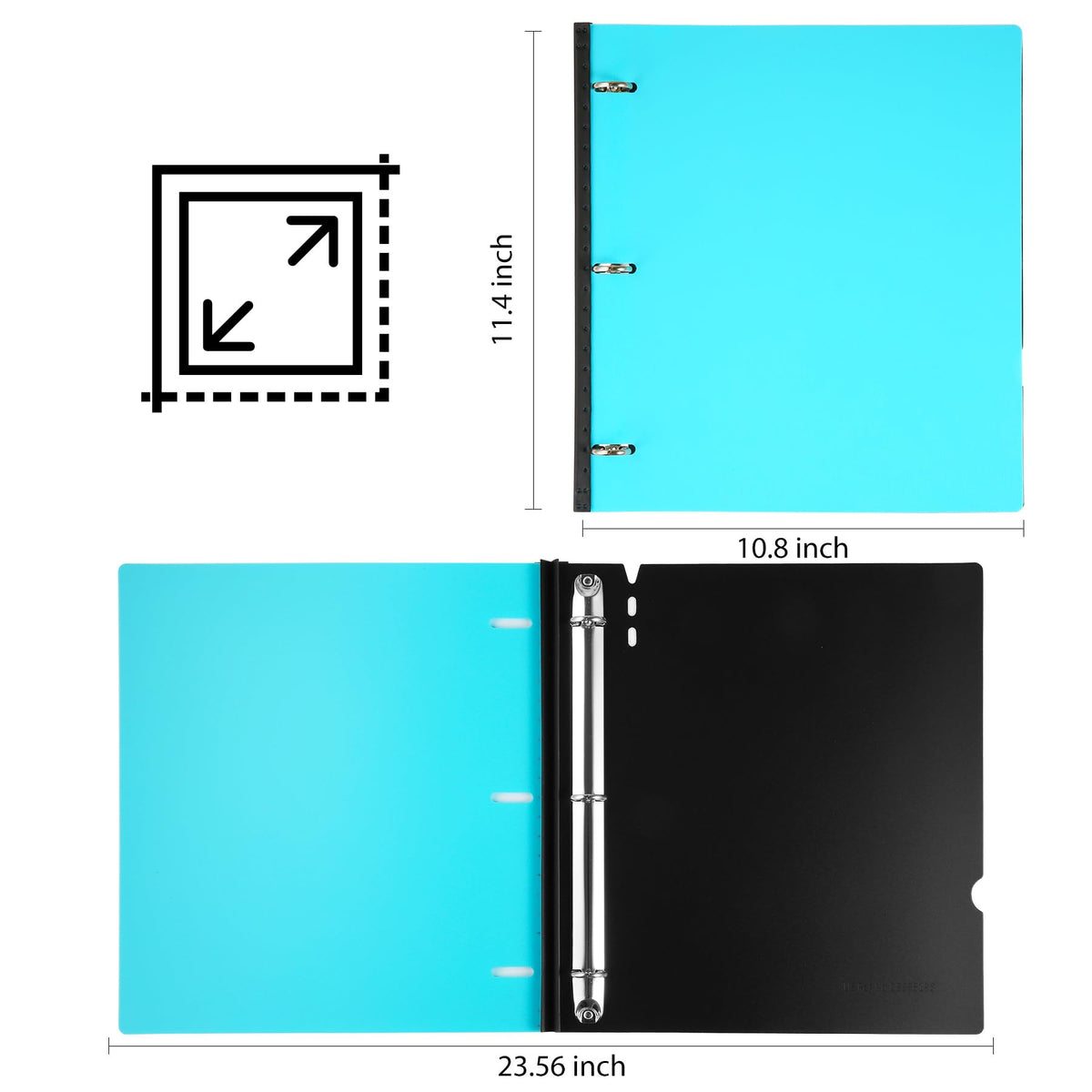 WOT I 12-Pack Telescoping 3 Ring Binder(0.75"), Expandable Flexible Binder - Patented Design for