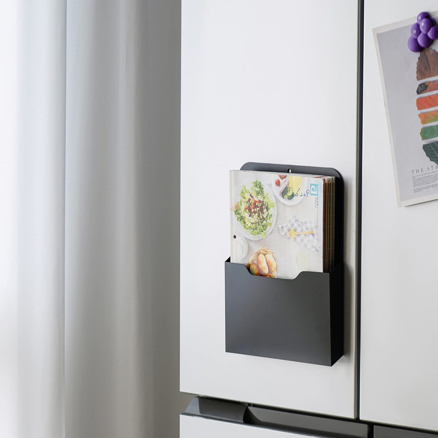 Marbrasse 2 Pack Magnetic File Holder - Paper Holder, Pocket Organizer,Hanging Wall File Organizer