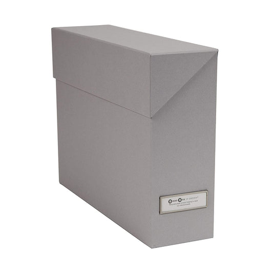 Bigso Lovisa Fiberboard Label Frame 12 File Storage Box - Document Organizer for Important