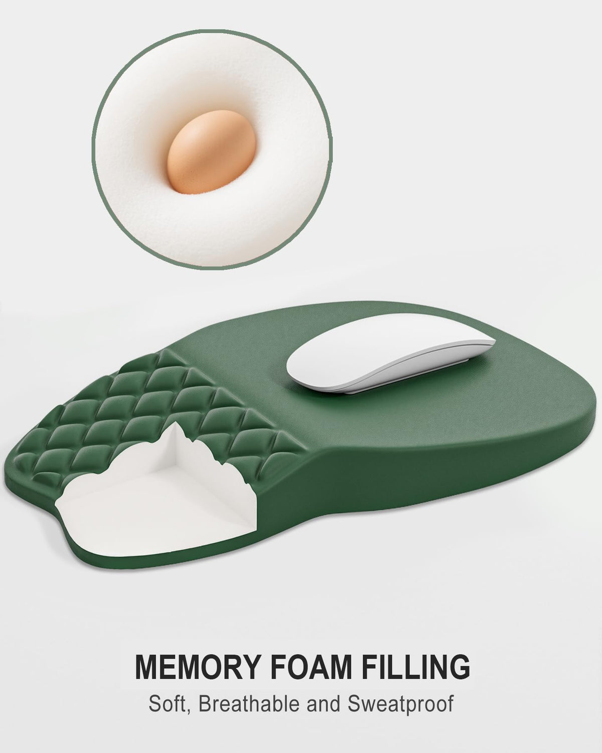 Auhoahsil Ergonomic Mouse Pad with Wrist Rest, Comfortable Slope Computer Mouse Mat with Wrist