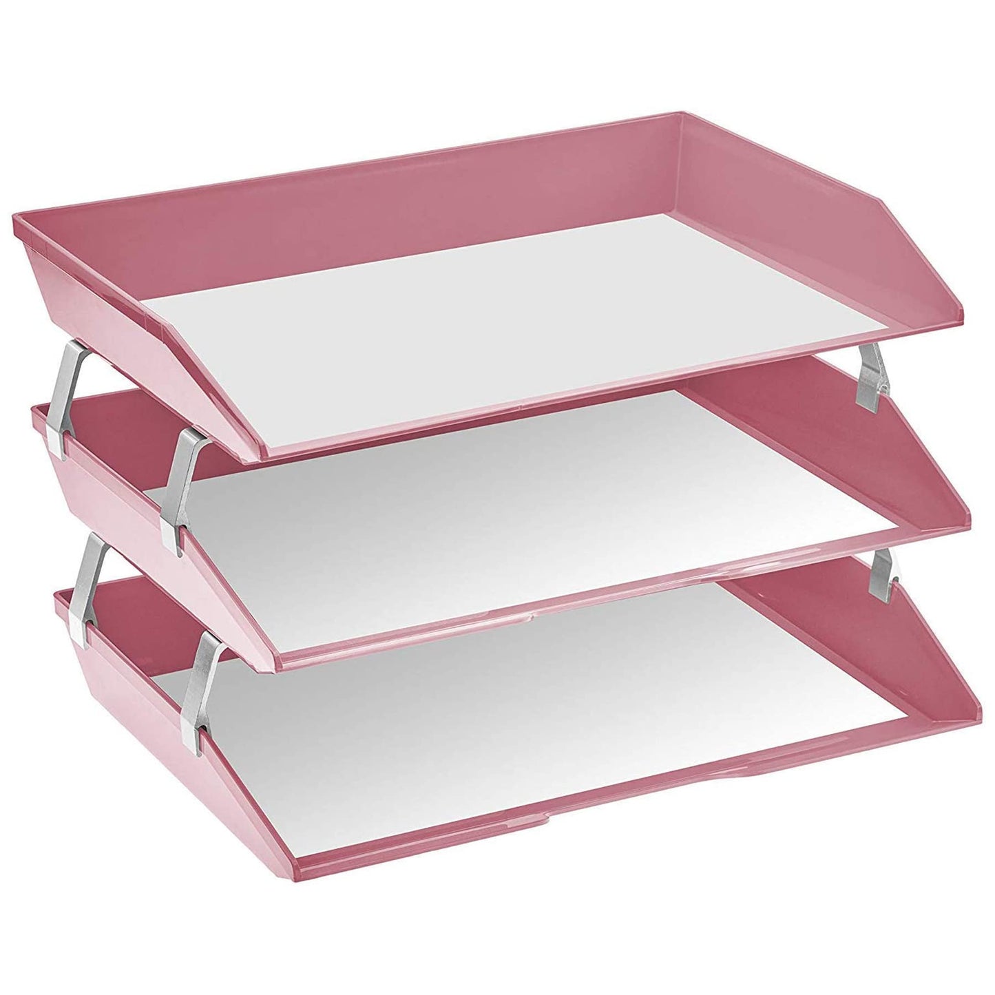 Acrimet Facility 3 Tier Letter Tray, Side Load, Letter Size/A4, Desktop File Organizer, Plastic