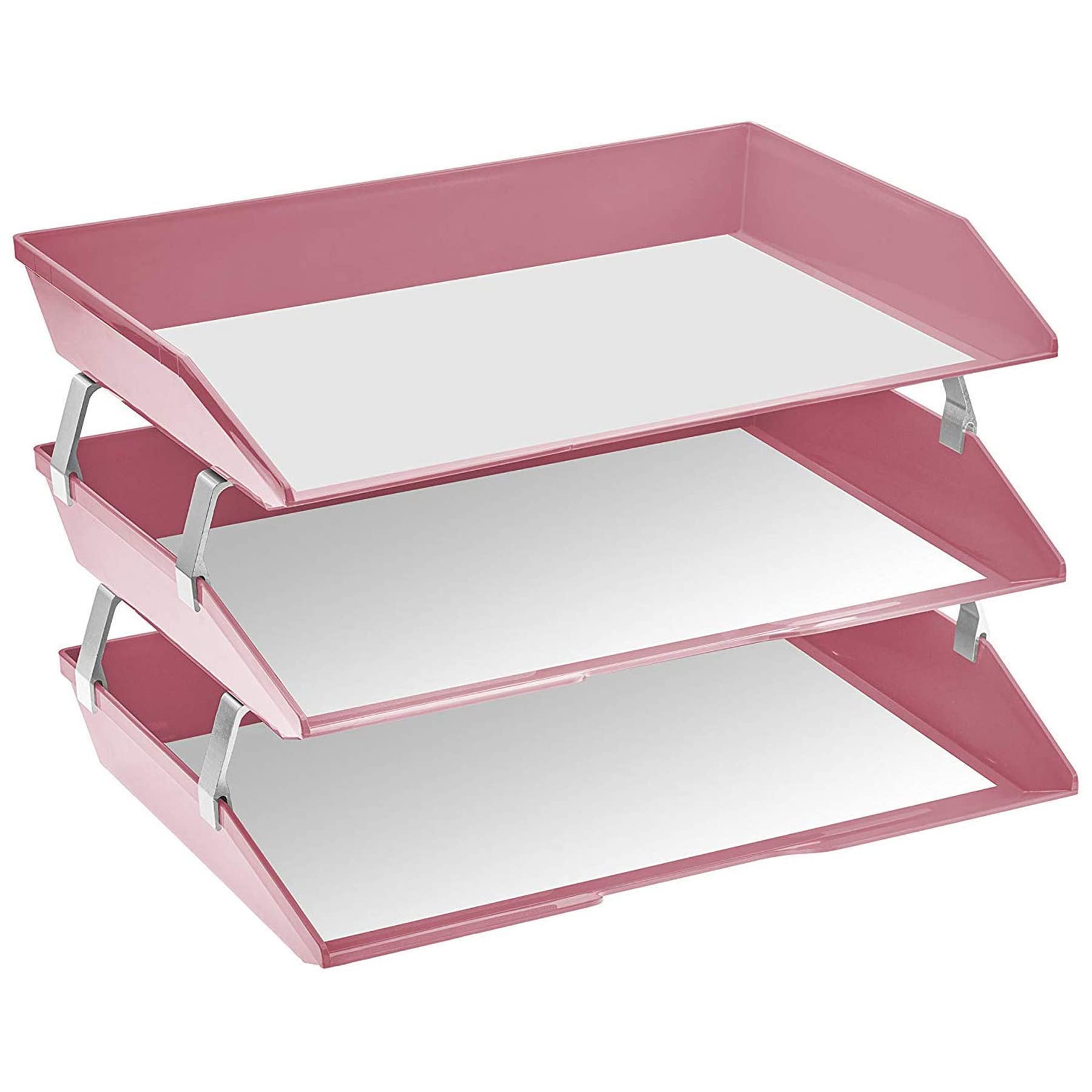 Acrimet Facility 3 Tier Letter Tray, Side Load, Letter Size/A4, Desktop File Organizer, Plastic