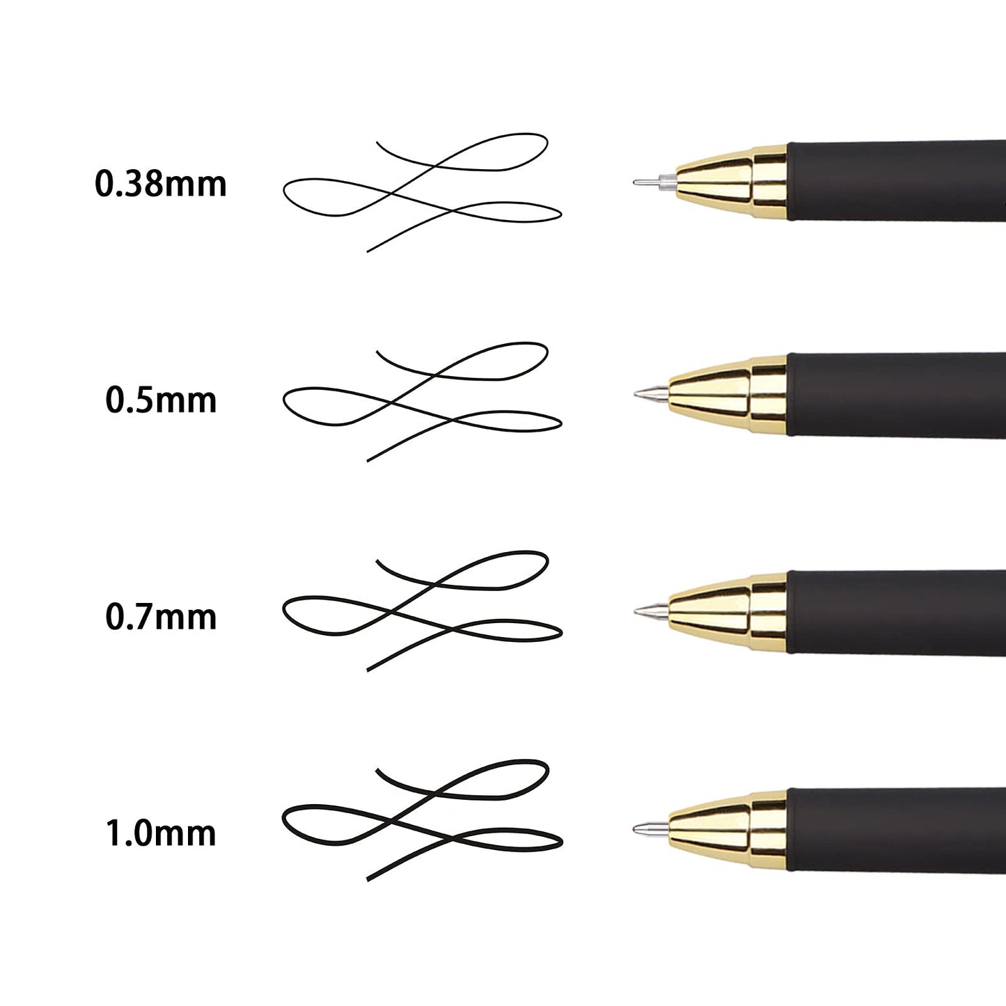 KAKA RABBIT 1.0mm Gel Pen with Stylus Tip, Black Ink Large Capacity, 18 Pk