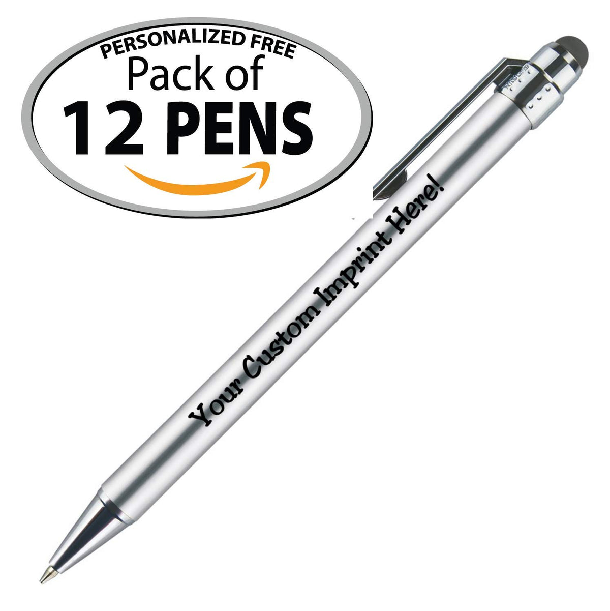 Personalized Pens with Stylus Tip -Bright Vibes- Click action - Custom - Black writing - Printed