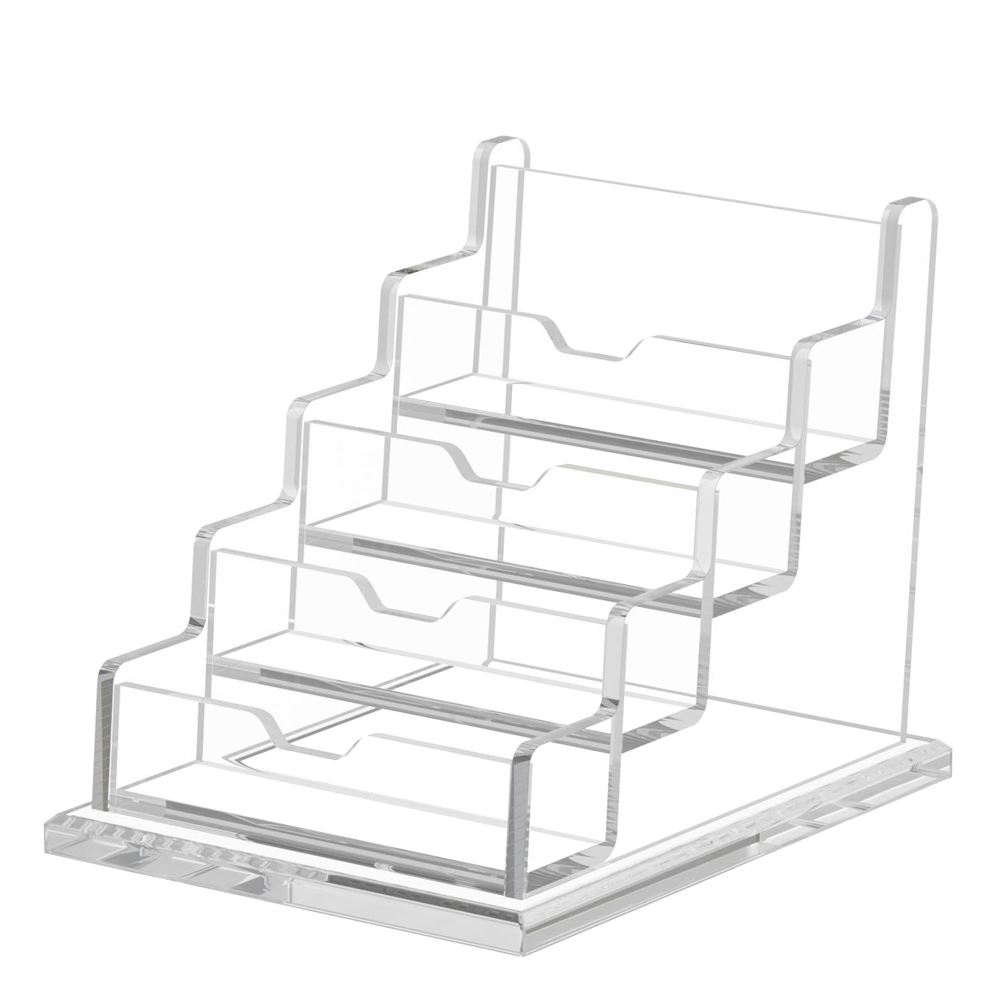 NIUBEE Acrylic Business Card Holder Display Stand for Desk Office 4 Tier